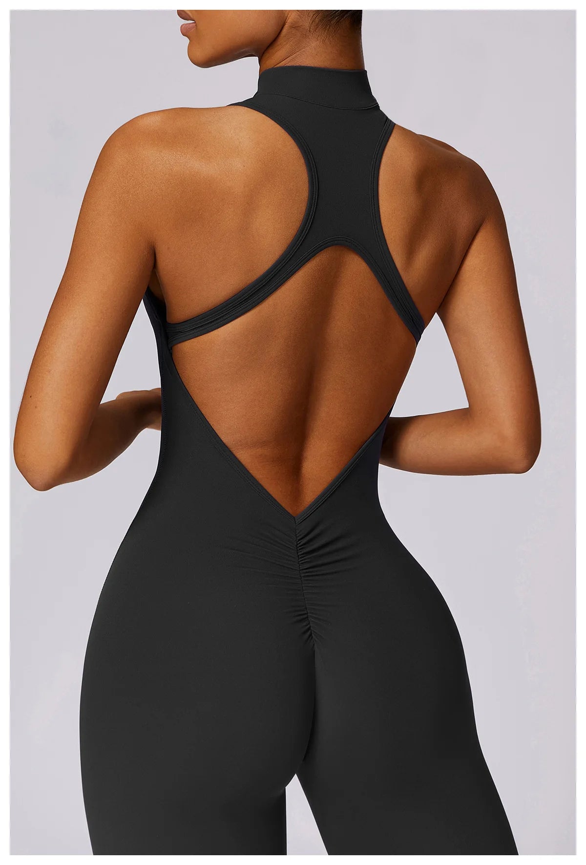 V-Back Sculpt Sleeveless Jumpsuit