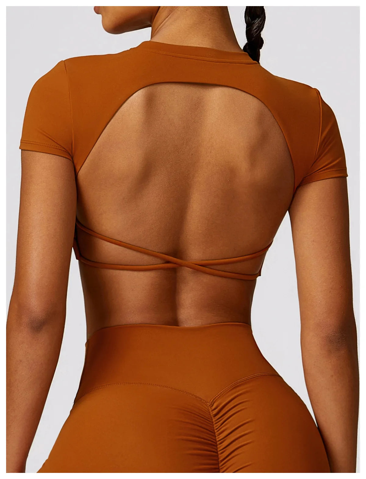 Breathable Backless Crop Top