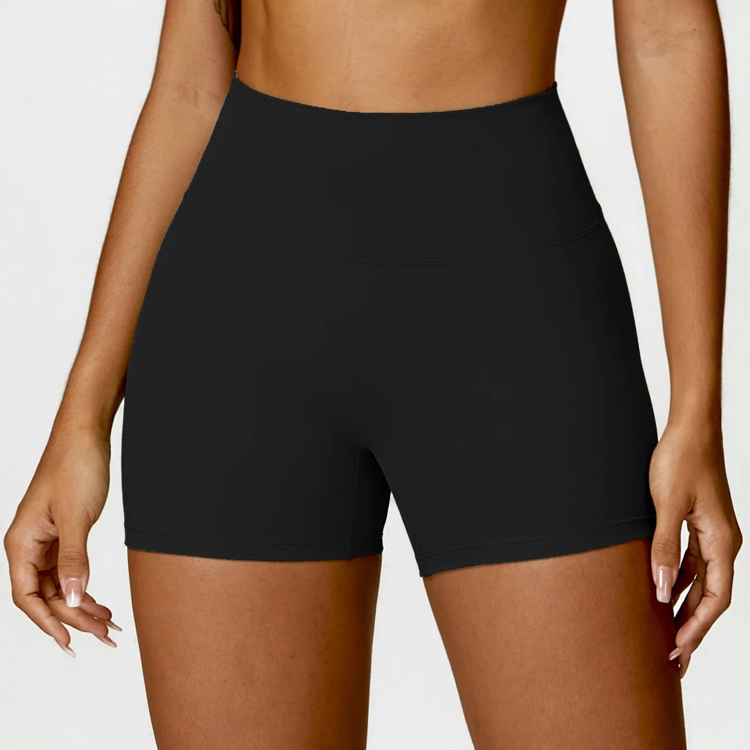 High-Waist Quick-Dry Scrunch Shorts