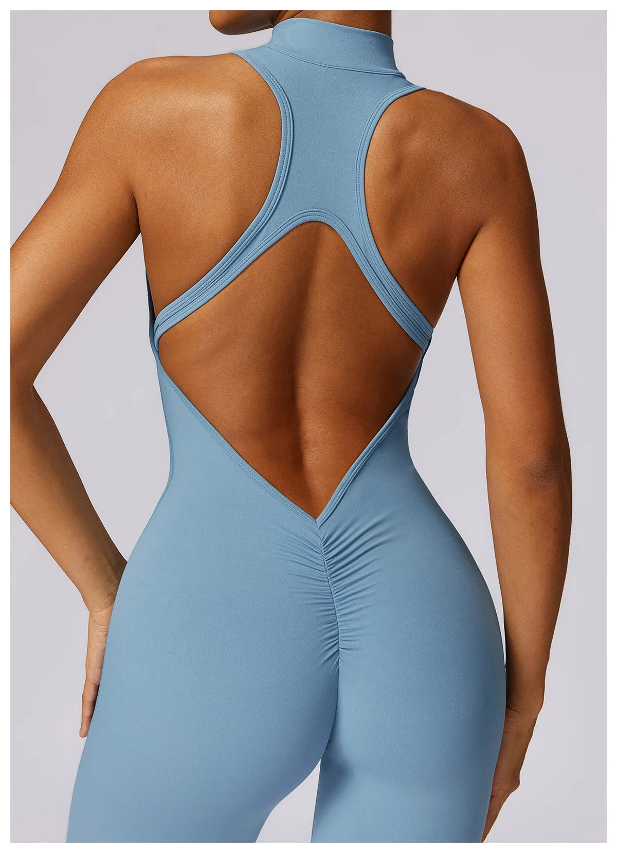 V-Back Sculpt Sleeveless Jumpsuit