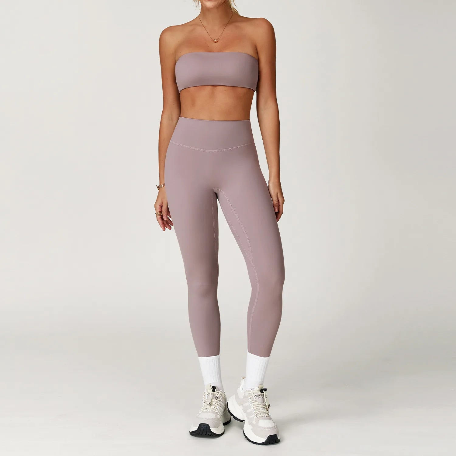 The Luna Set - Bandeau Sports Bra & High-Waist Leggings