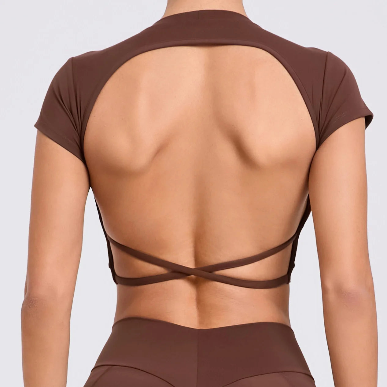 Breathable Backless Crop Top