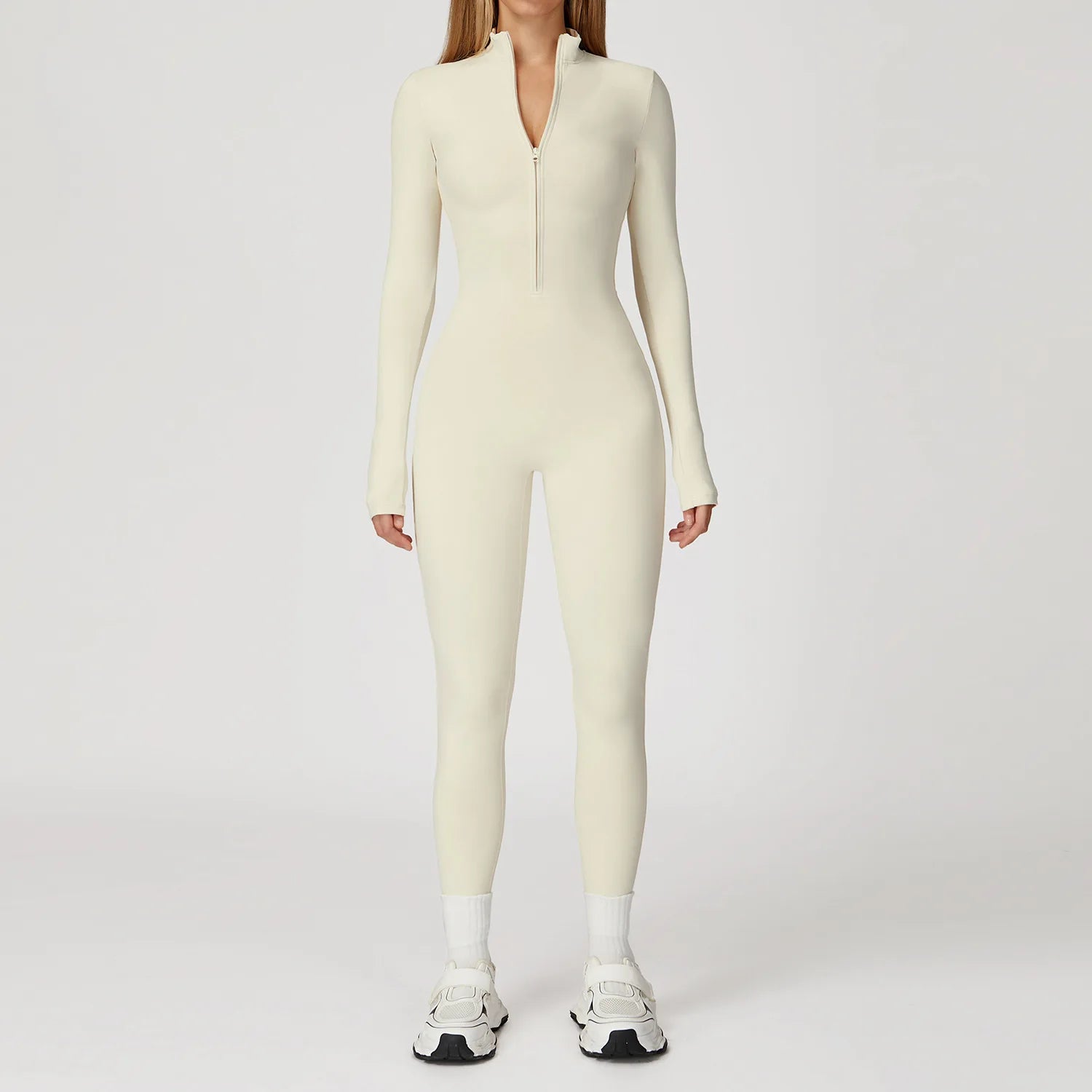 SculptEase Fleece-Lined Long-Sleeve Jumpsuit