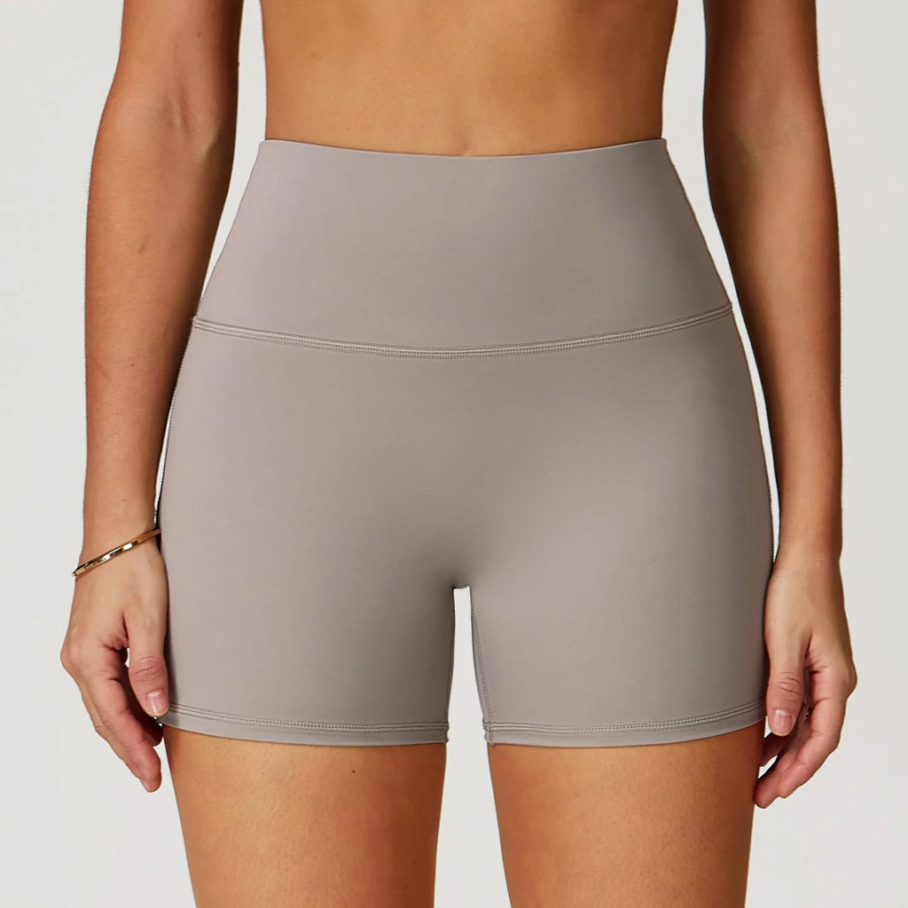 Bare Feel High-Waist Compression Gym Shorts