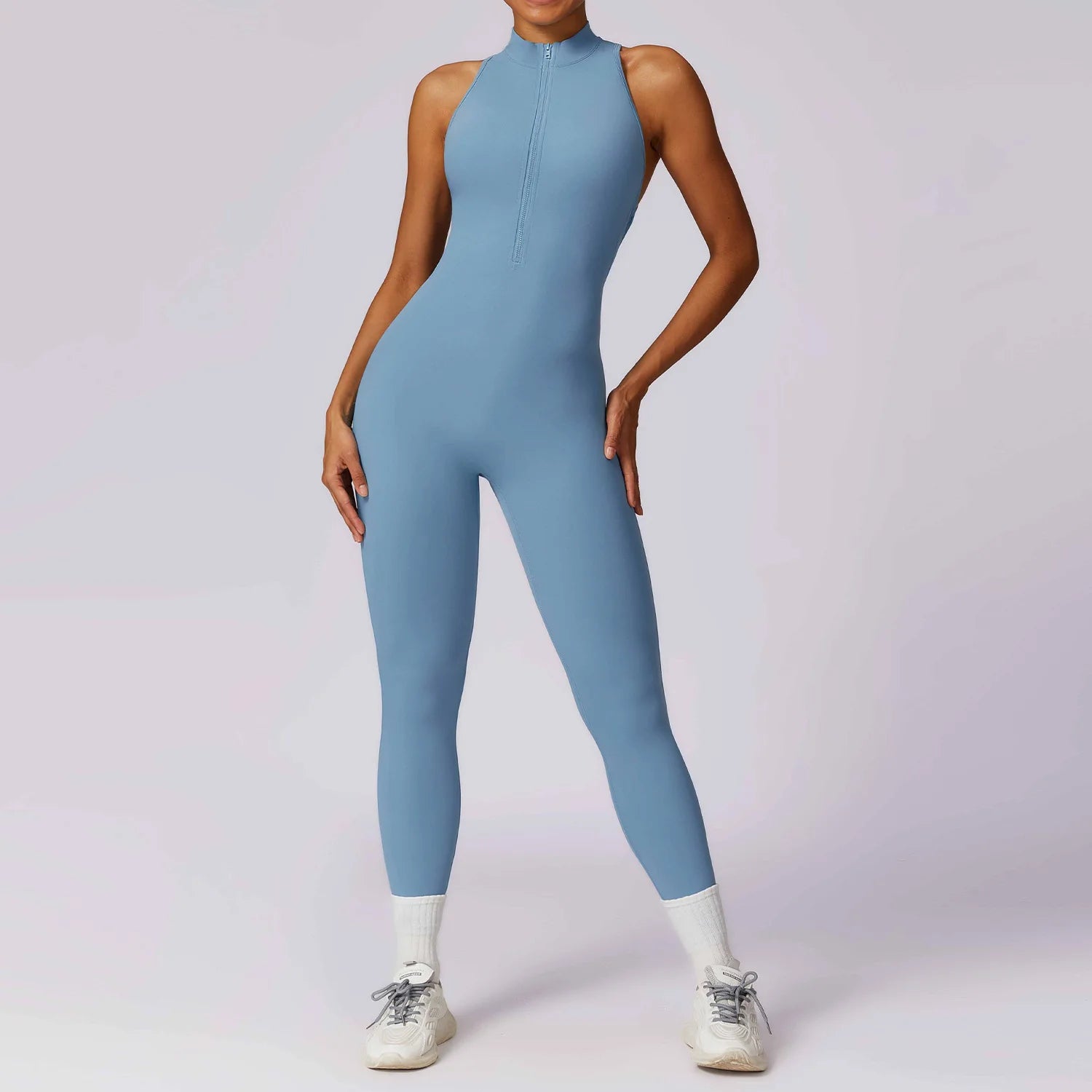 V-Back Sculpt Sleeveless Jumpsuit