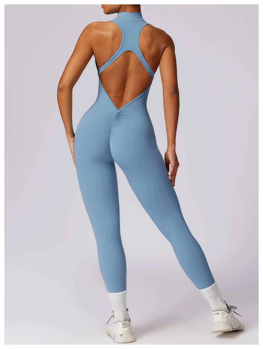 V-Back Sculpt Sleeveless Jumpsuit