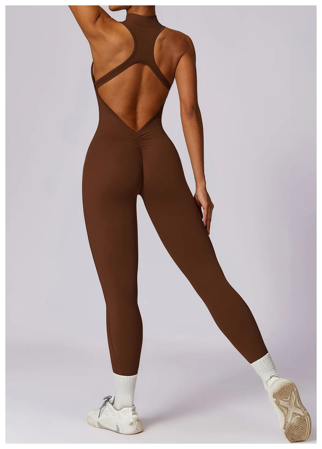 V-Back Sculpt Sleeveless Jumpsuit
