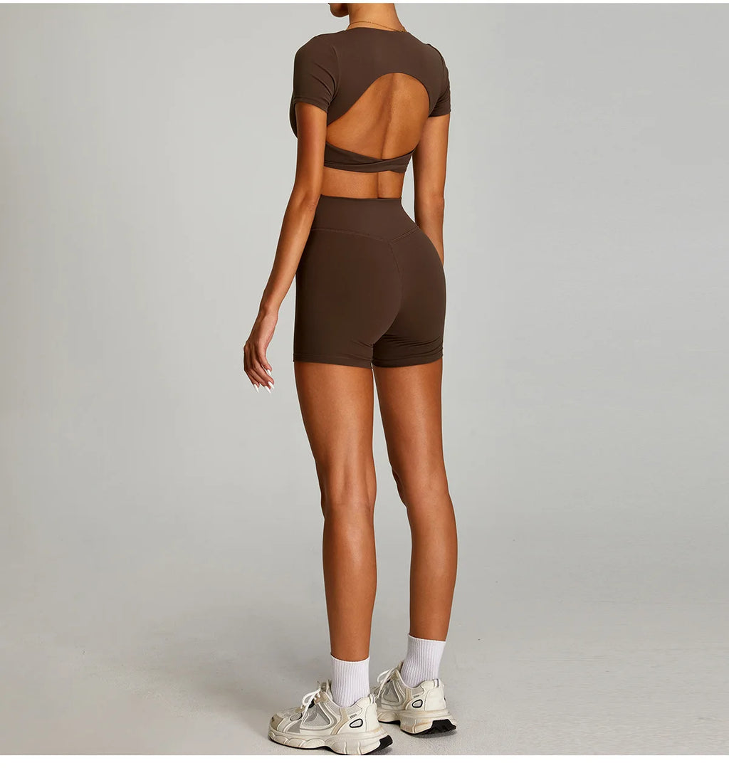 Siena Sculpt Set | Twist Front Crop & Shorts