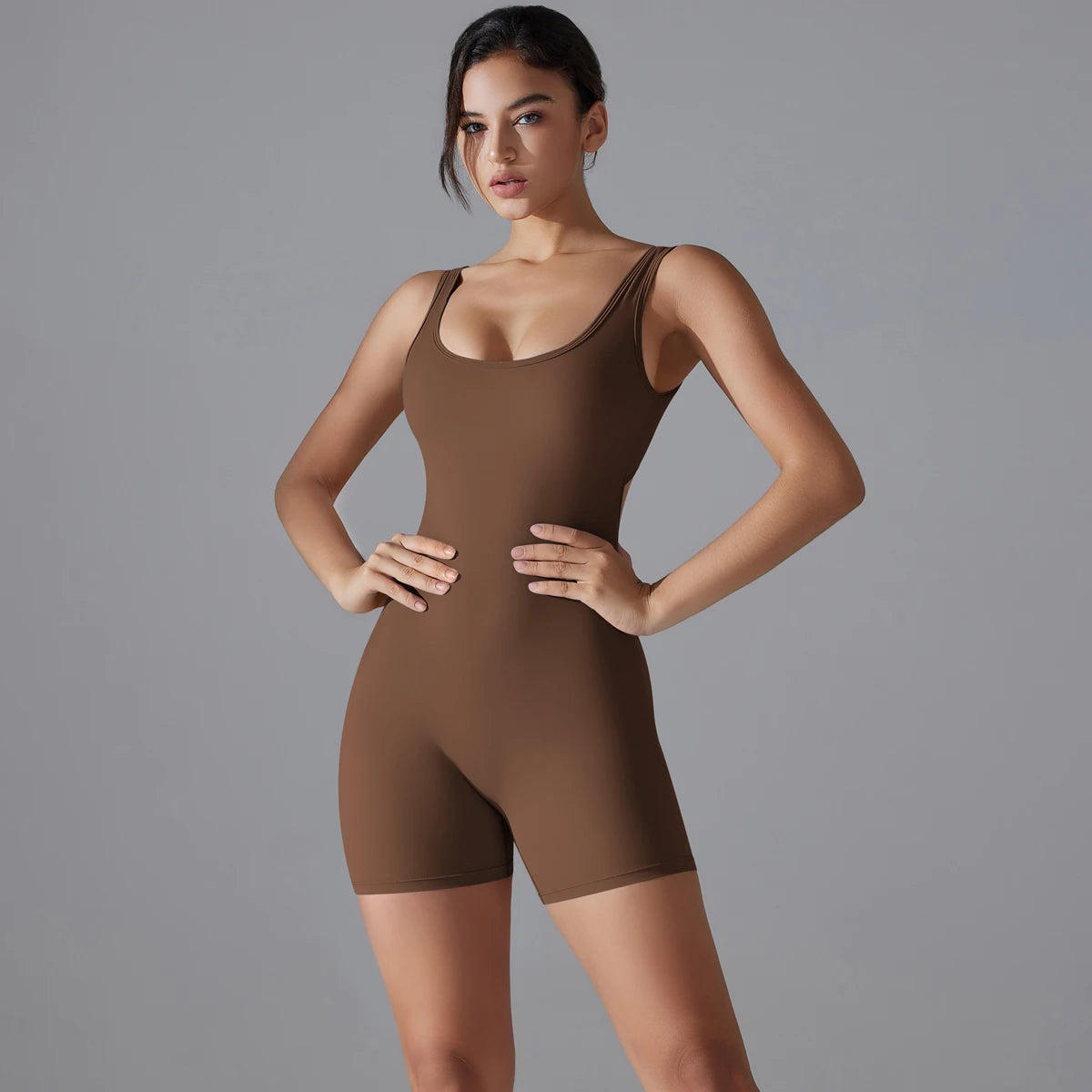 V-Back Scrunch Sports Jumpsuit