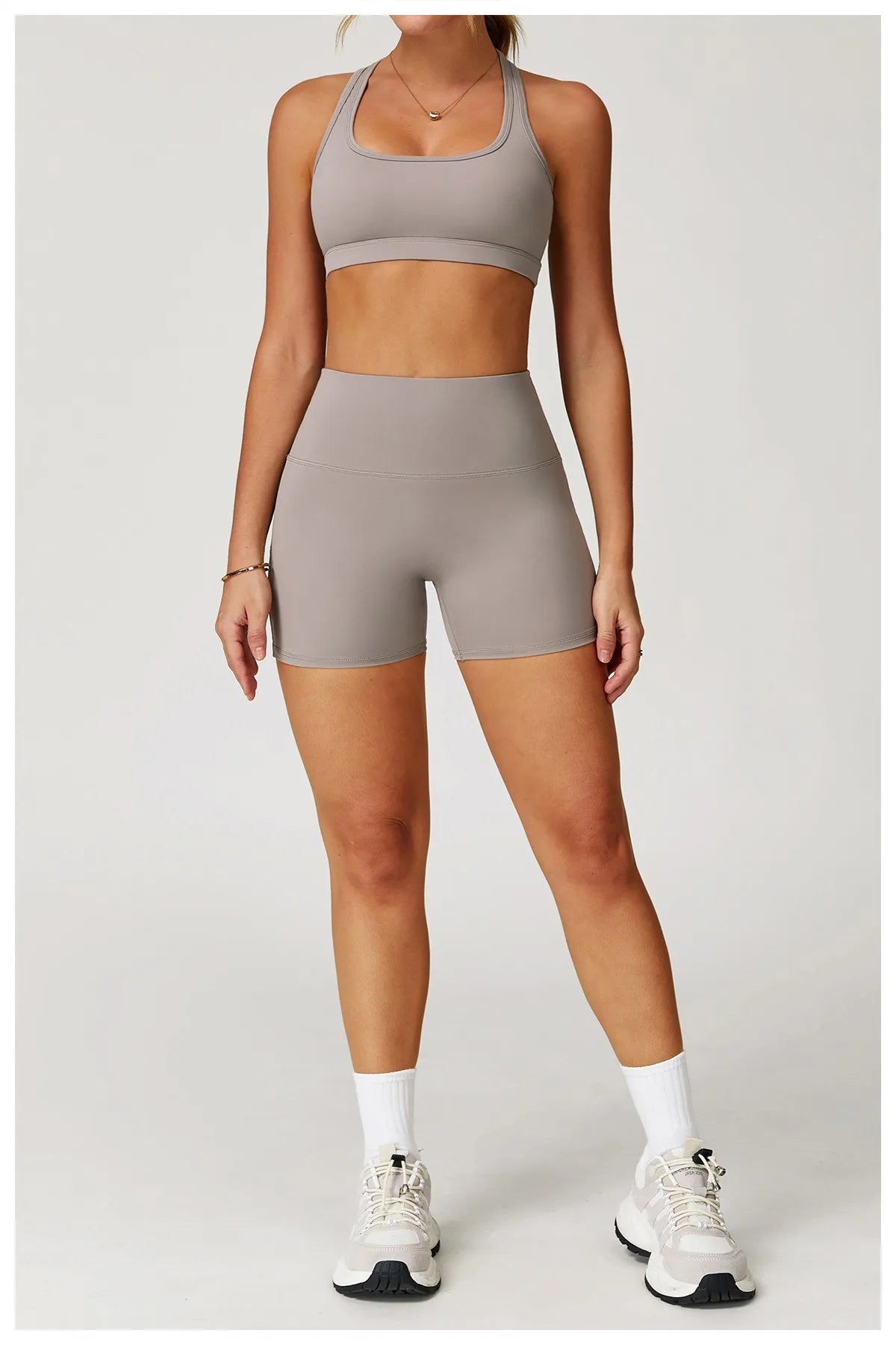 Bare Feel High-Waist Compression Gym Shorts