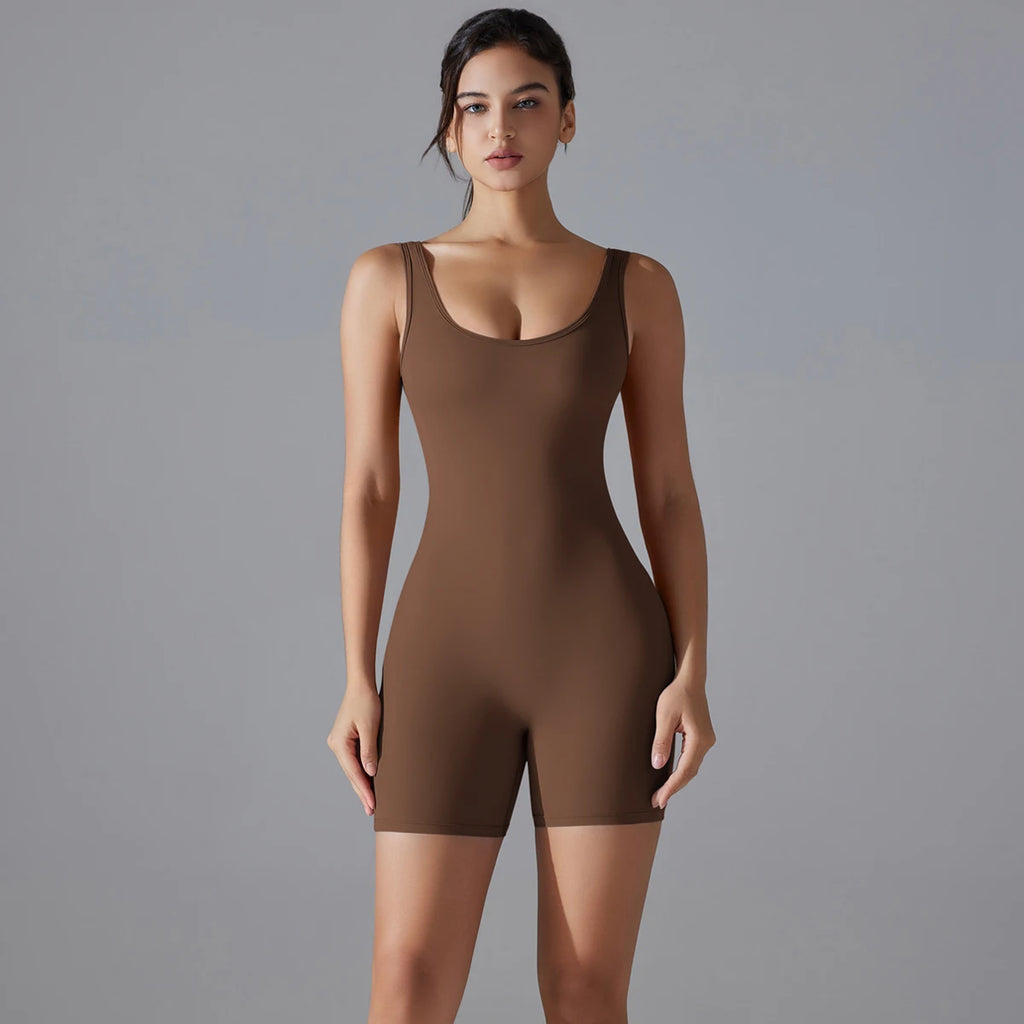 V-Back Scrunch Sports Jumpsuit