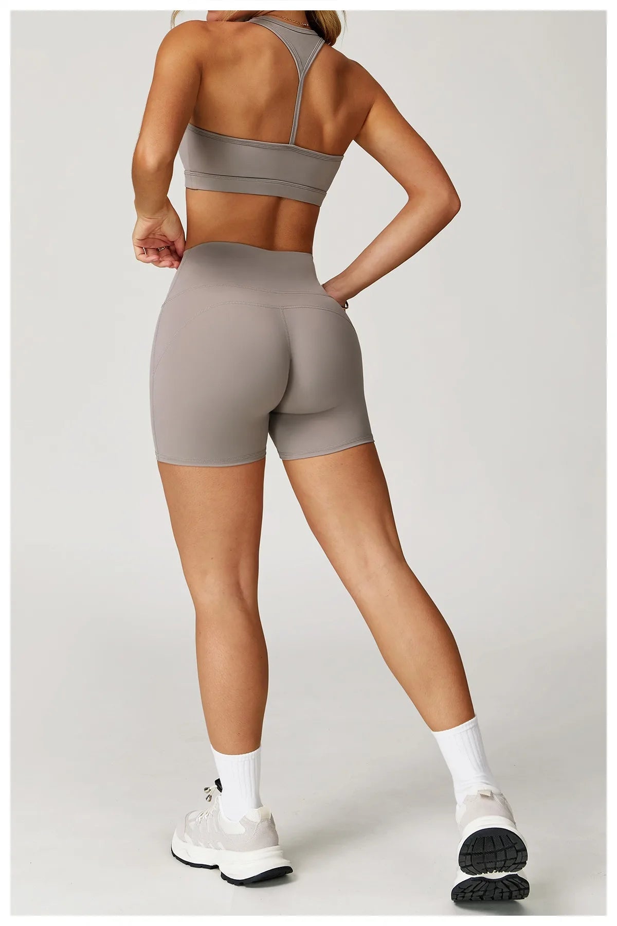 Bare Feel High-Waist Compression Gym Shorts