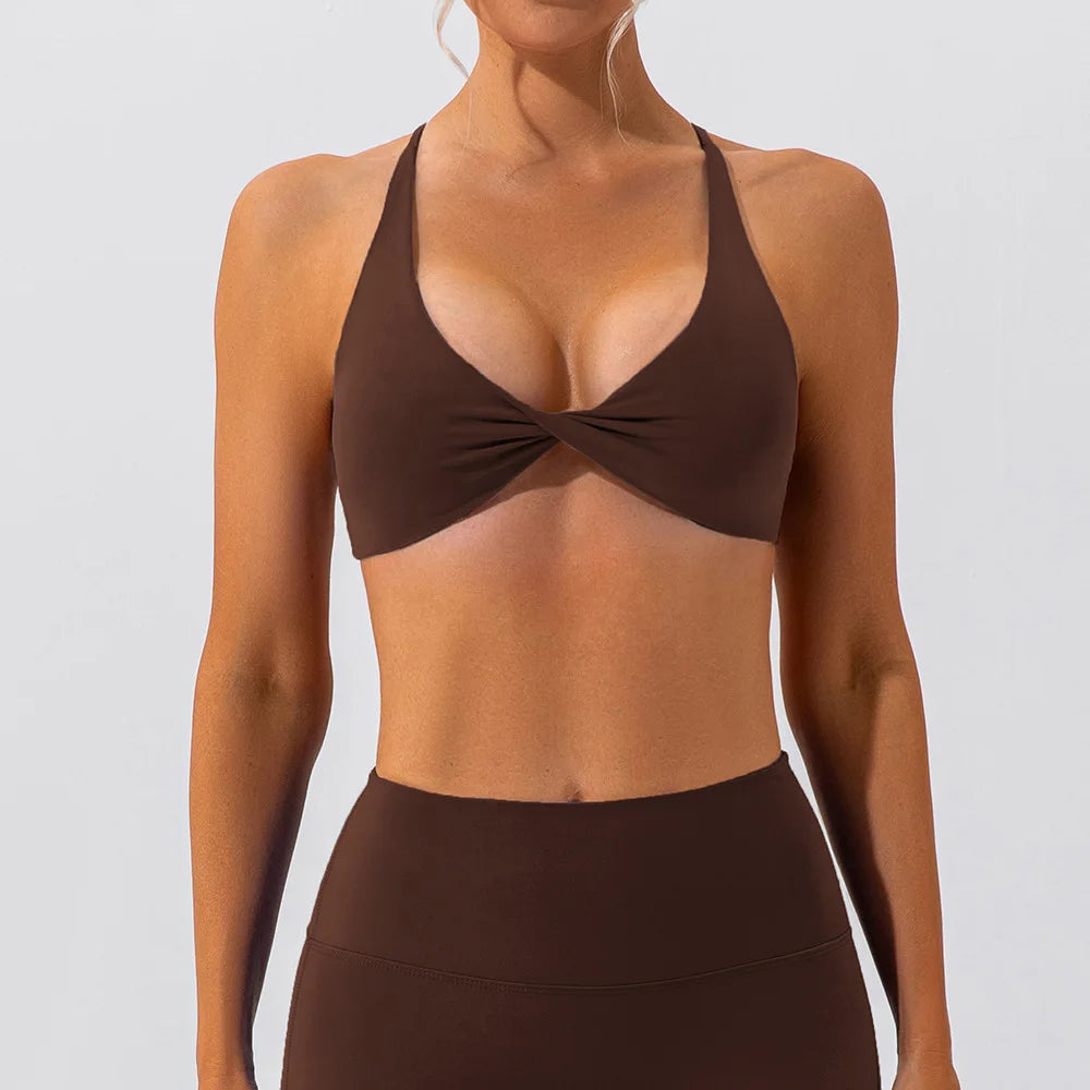 Twist Front with Crossback Sports Bra