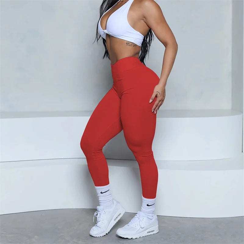 Low V-Back Scrunch Butt-Lifting Leggings