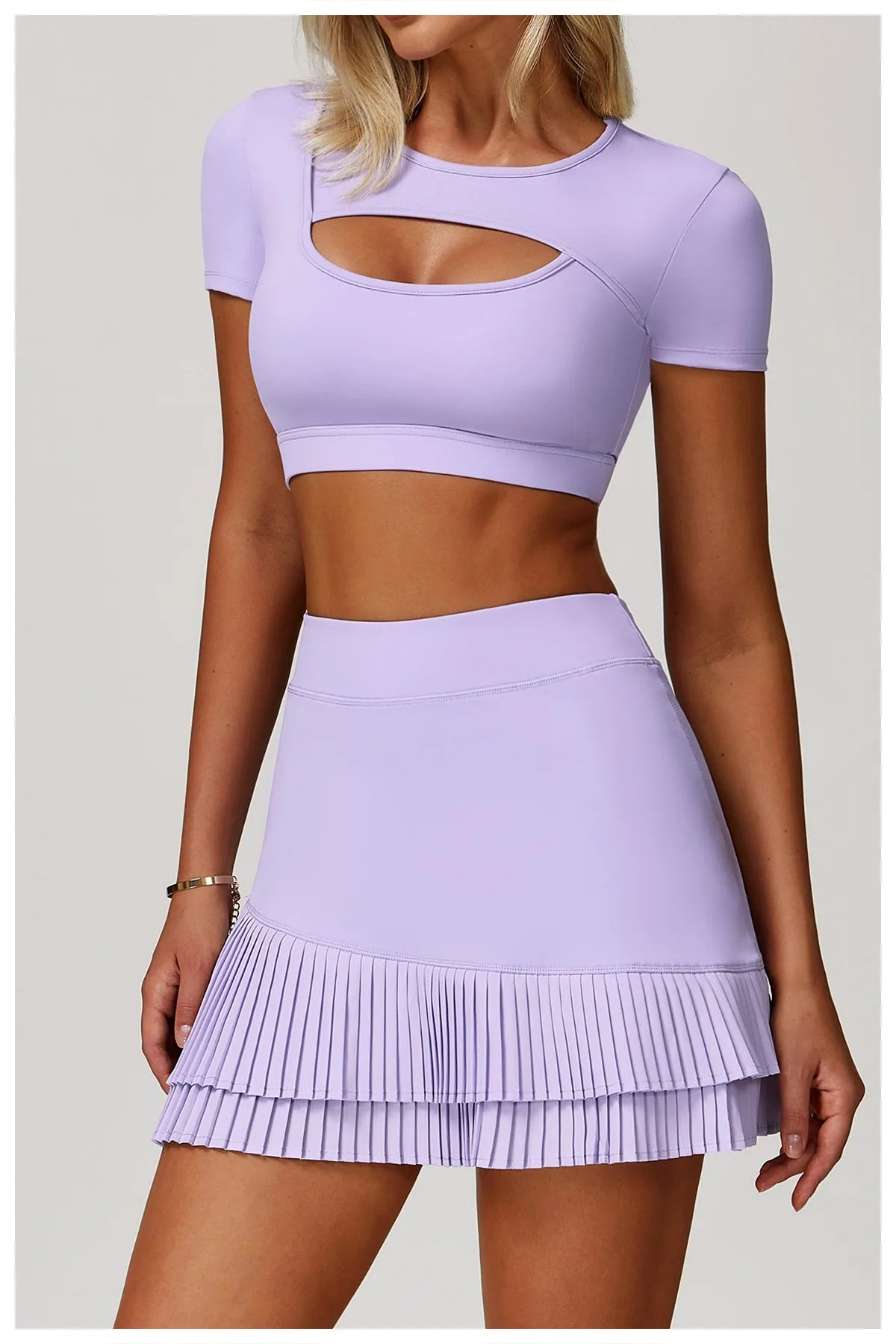 Short Sleeve Quick-Dry Pastel Crop Top