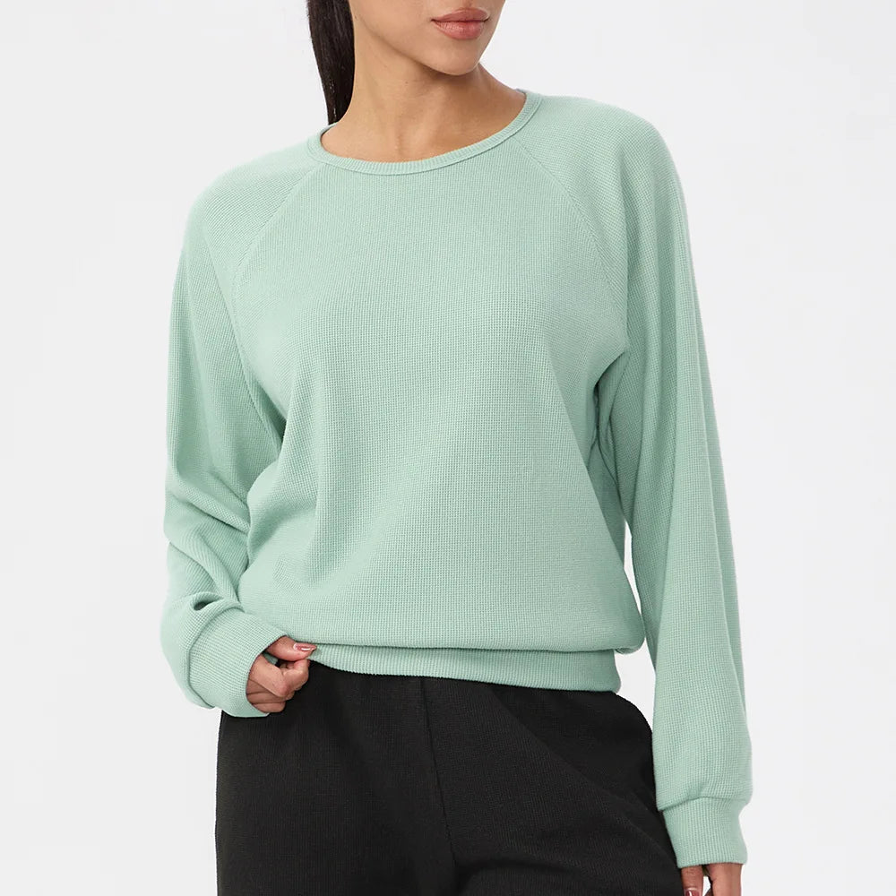 Double-Brushed Warm Lightweight Sweatshirt