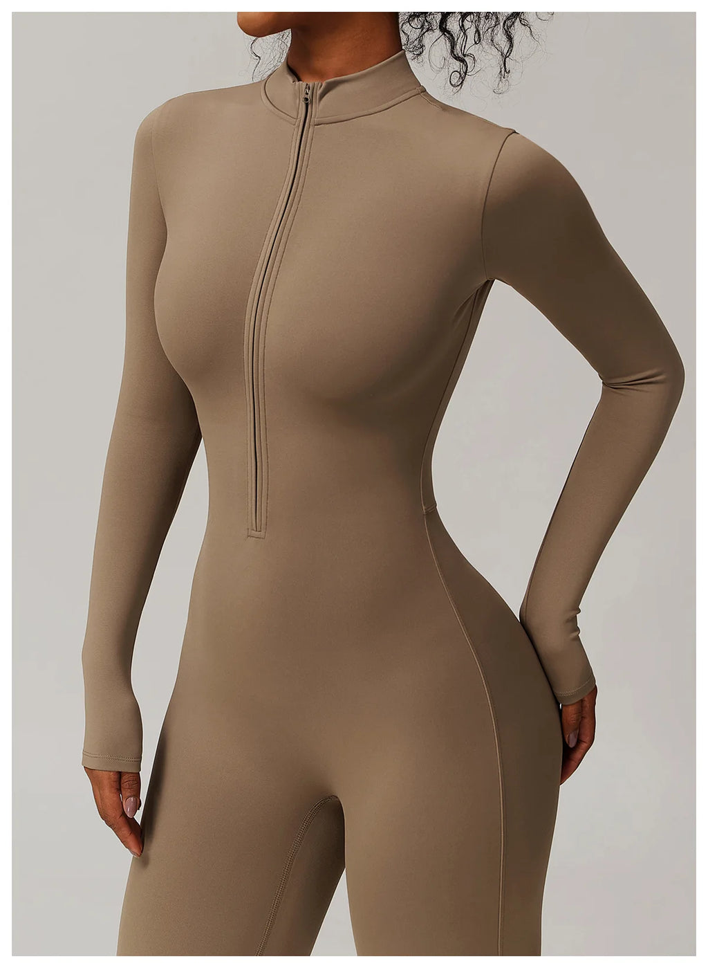 SculptEase Fleece-Lined Long-Sleeve Jumpsuit