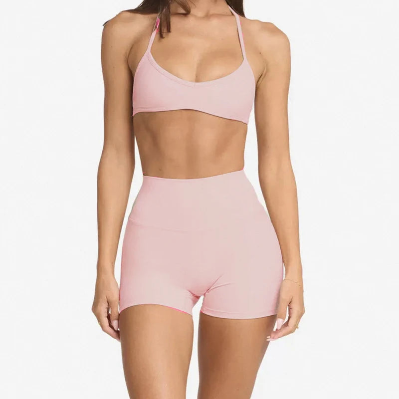 Serenity Set – 2-piece Halter Bra & Shorts Activewear Set