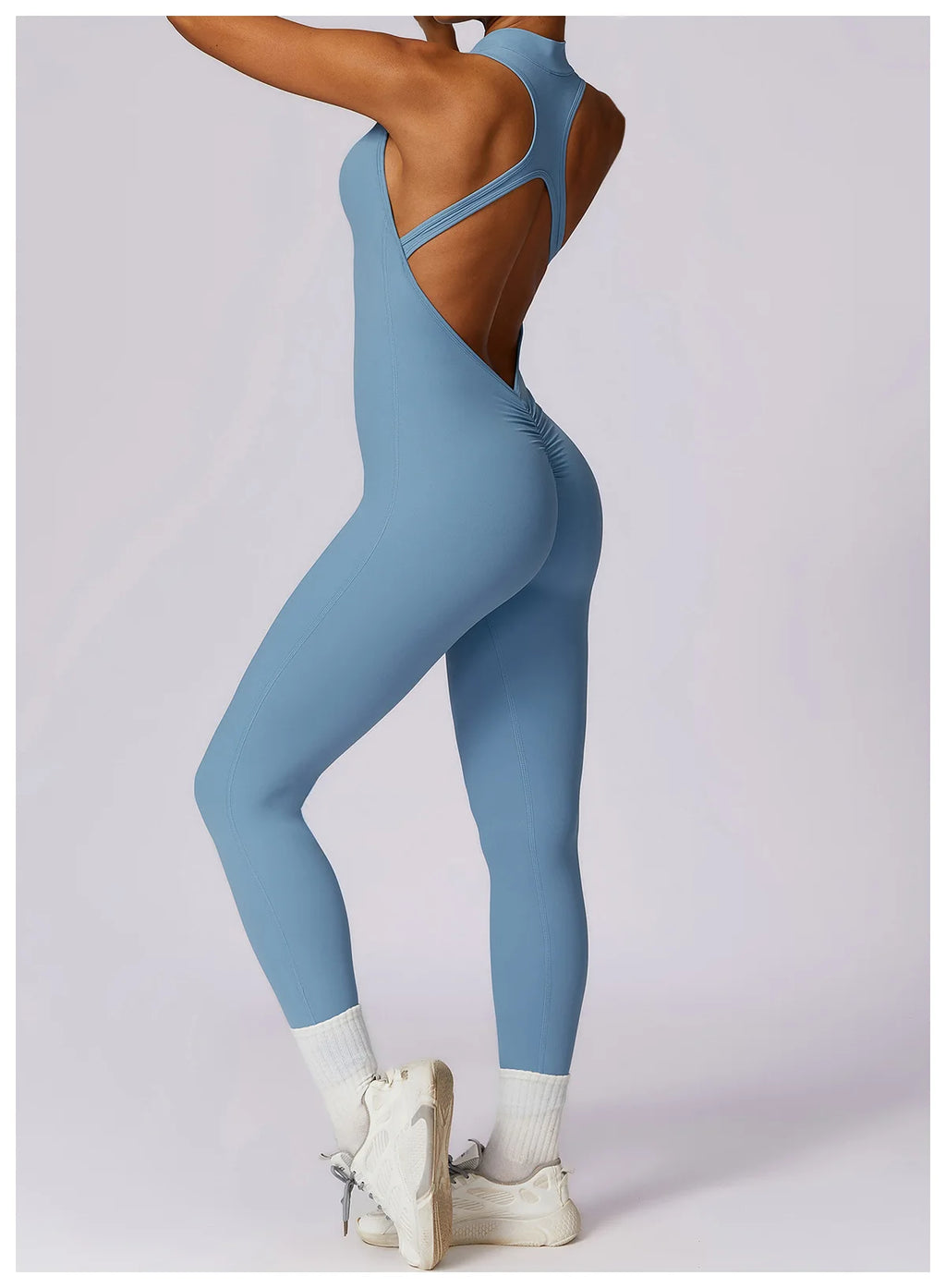 V-Back Sculpt Sleeveless Jumpsuit