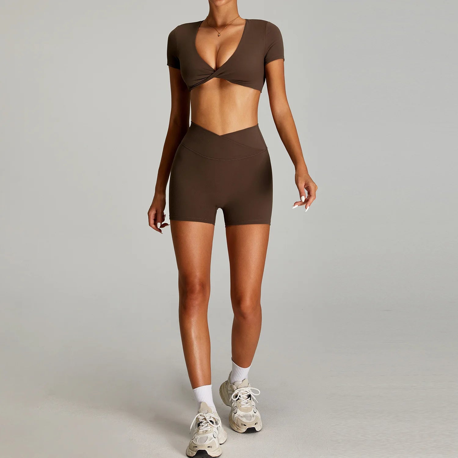 Siena Sculpt Set | Twist Front Crop & Shorts