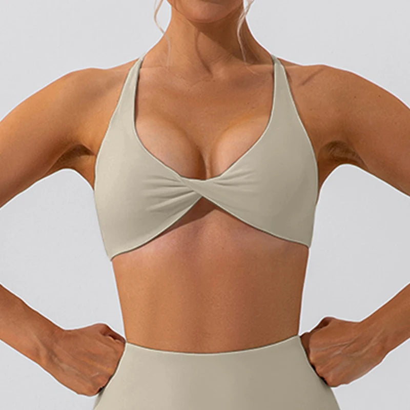 Twist Front with Crossback Sports Bra