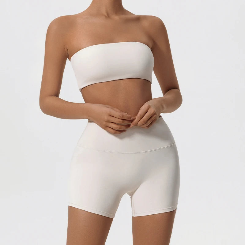 2-piece Set Bandeau with Shorts