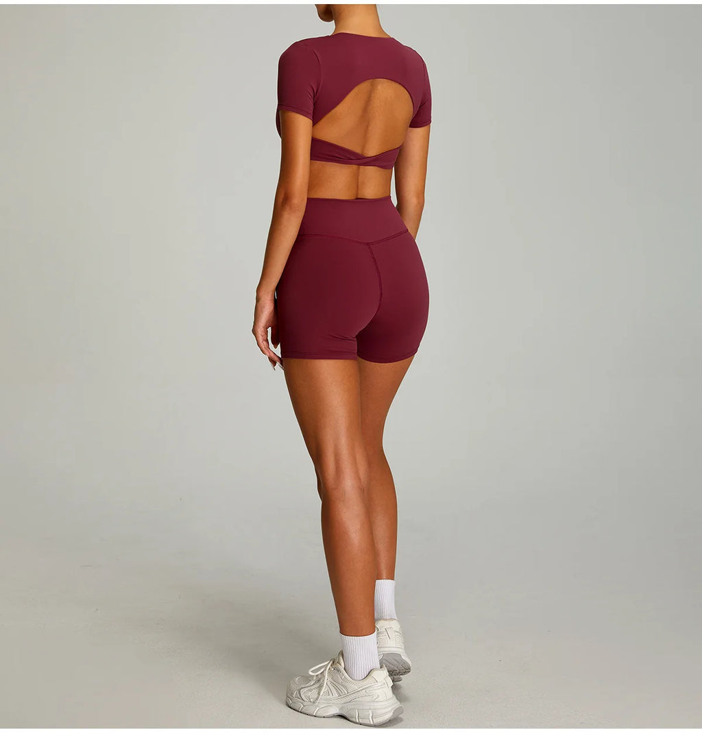Siena Sculpt Set | Twist Front Crop & Shorts