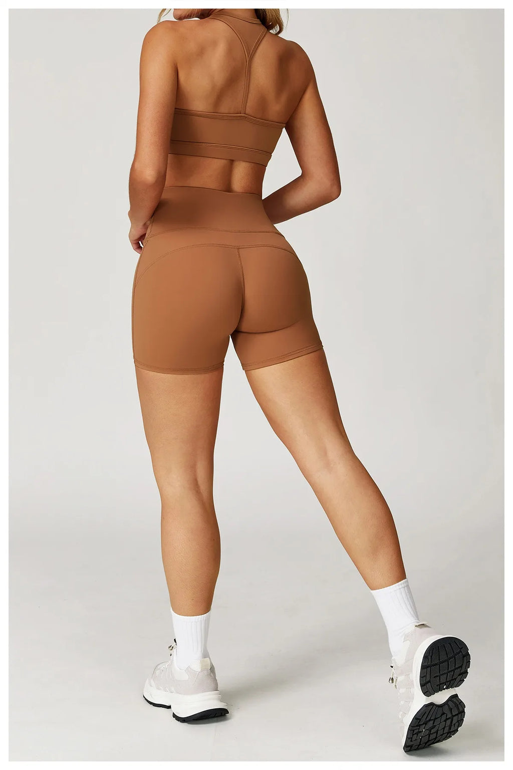 Bare Feel High-Waist Compression Gym Shorts