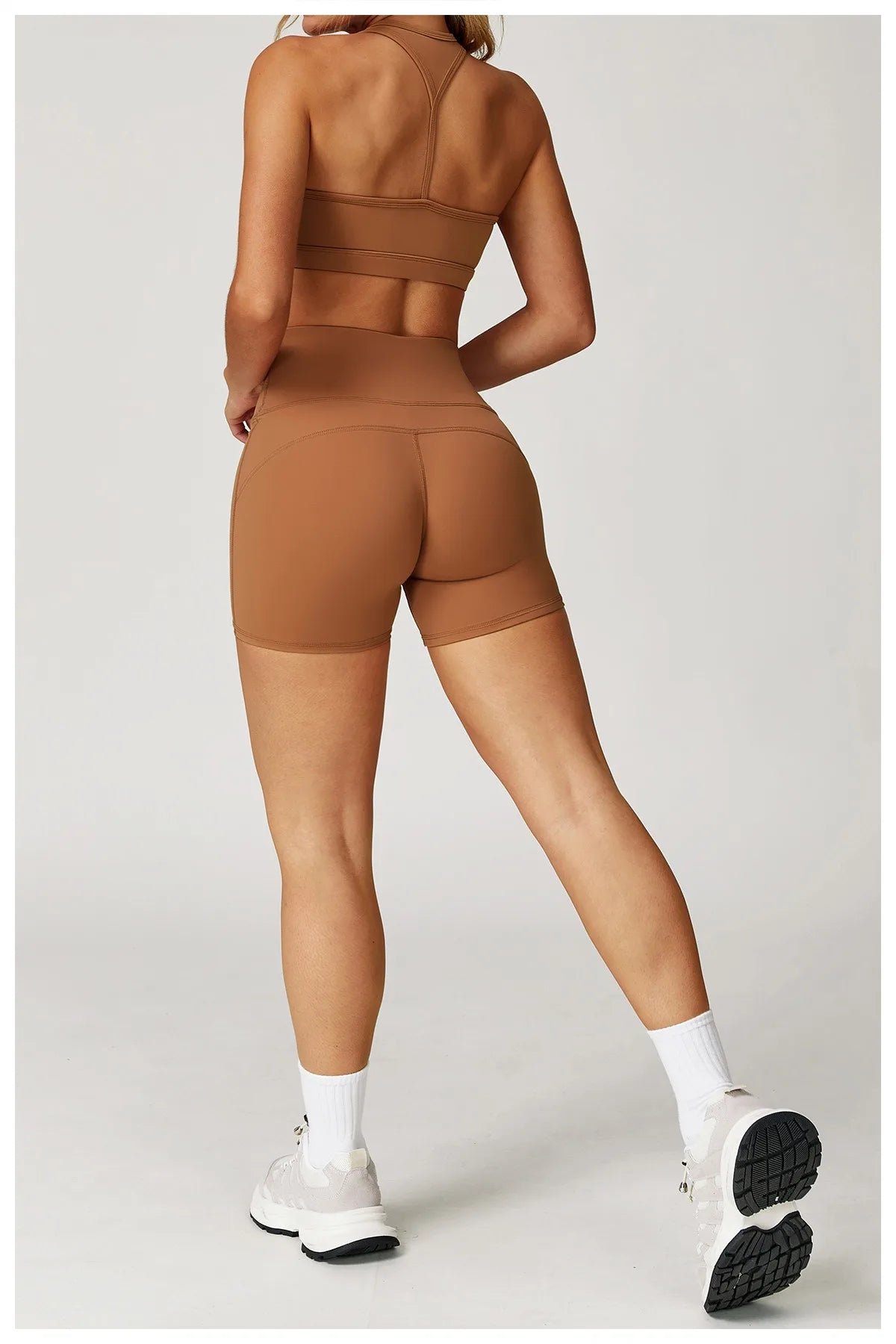 Bare Feel High-Waist Compression Gym Shorts