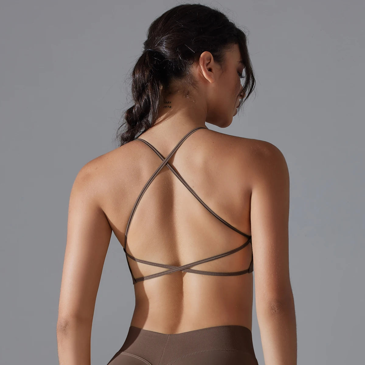 Crossback High-Stretch Knit Sports Bra