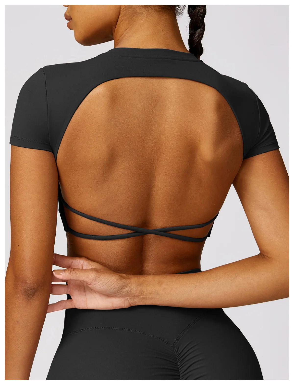 Breathable Backless Crop Top
