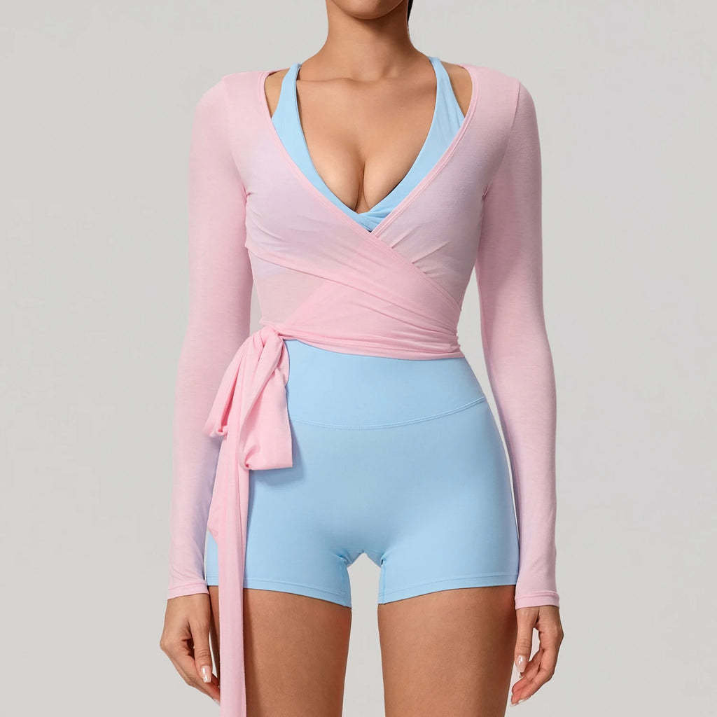 Long Sleeve Ballet Wrap Top