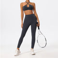 2-Piece Set Crossover Sports Bra & Leggings