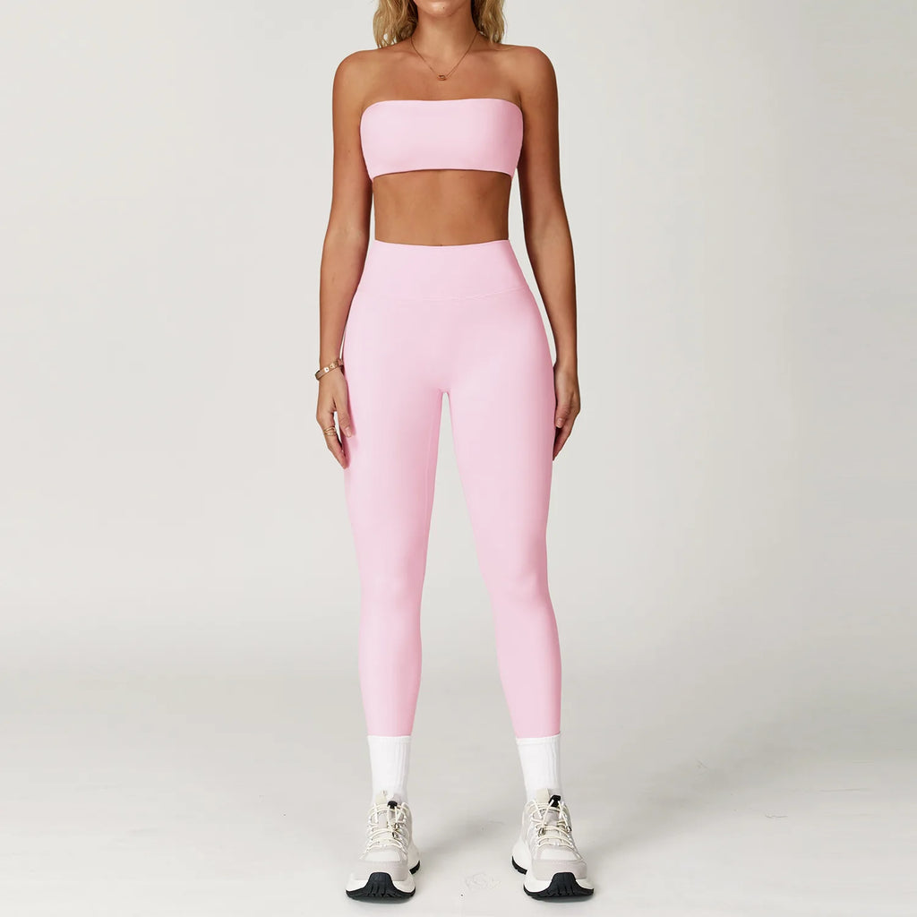 The Luna Set - Bandeau Sports Bra & High-Waist Leggings