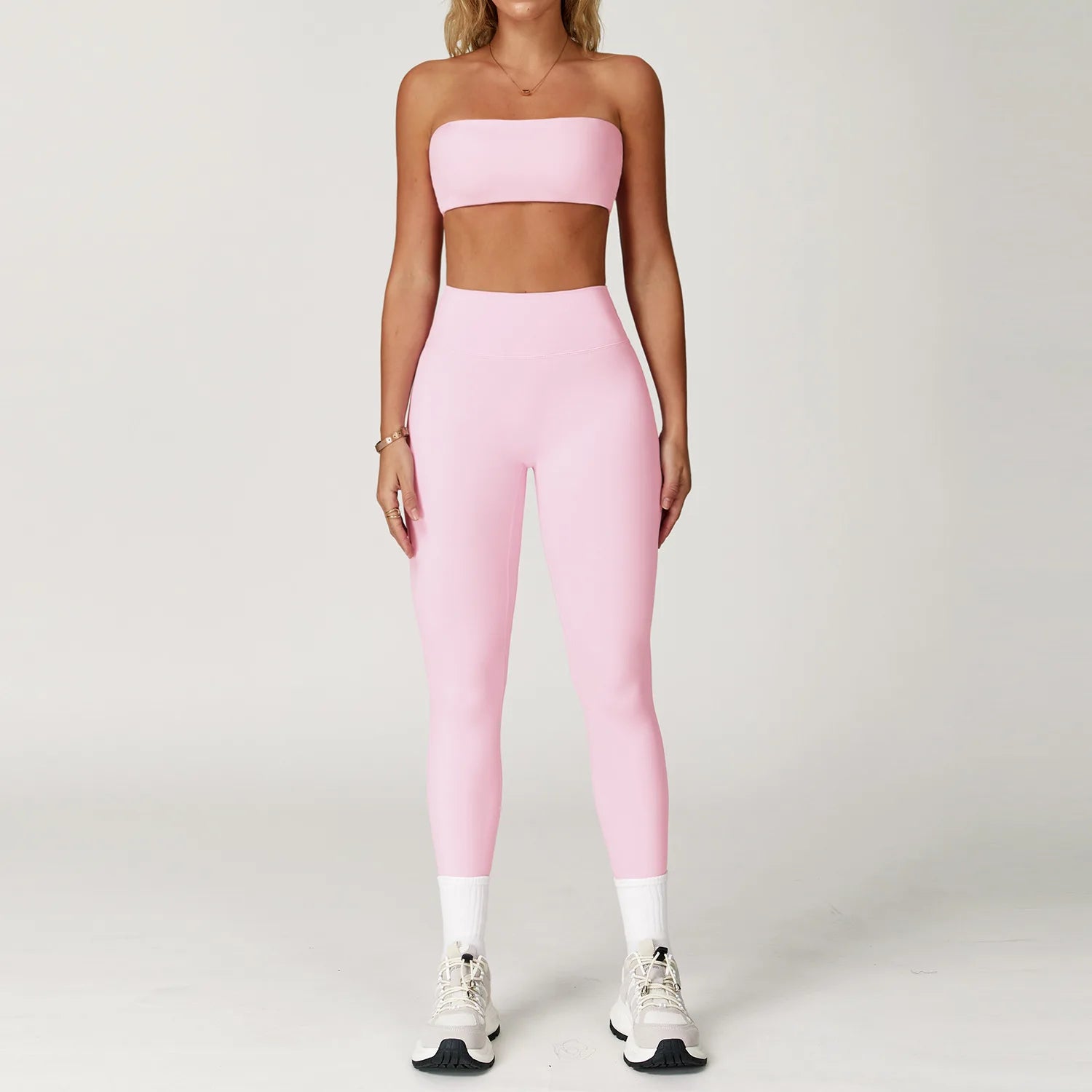 The Luna Set - Bandeau Sports Bra & High-Waist Leggings