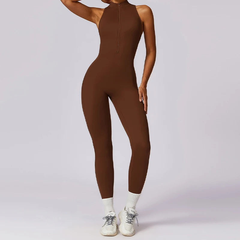V-Back Sculpt Sleeveless Jumpsuit