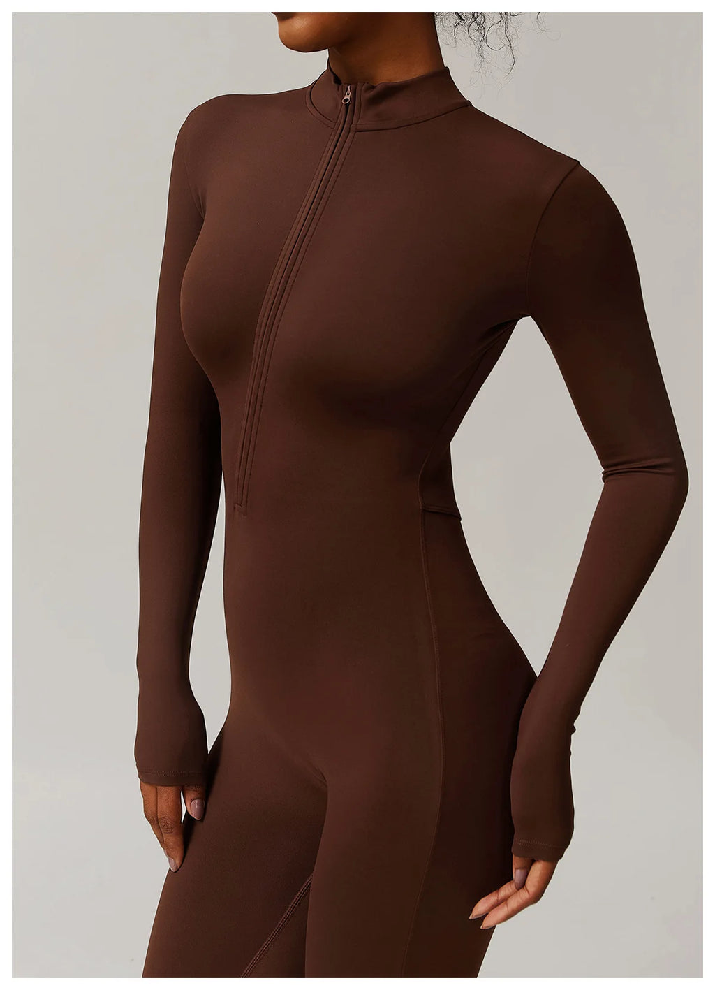 SculptEase Fleece-Lined Long-Sleeve Jumpsuit