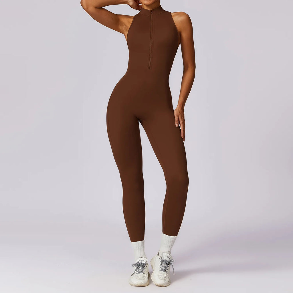 V-Back Sculpt Sleeveless Jumpsuit