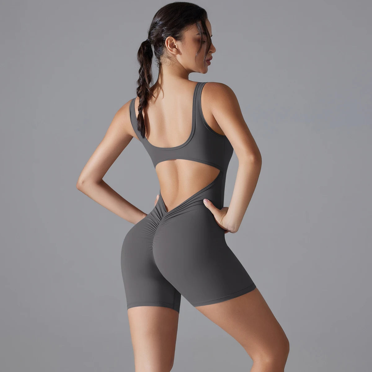 V-Back Scrunch Sports Jumpsuit