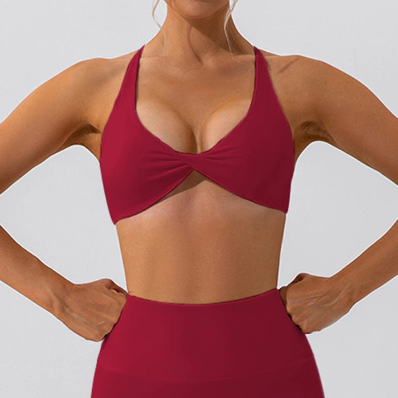 Twist Front with Crossback Sports Bra
