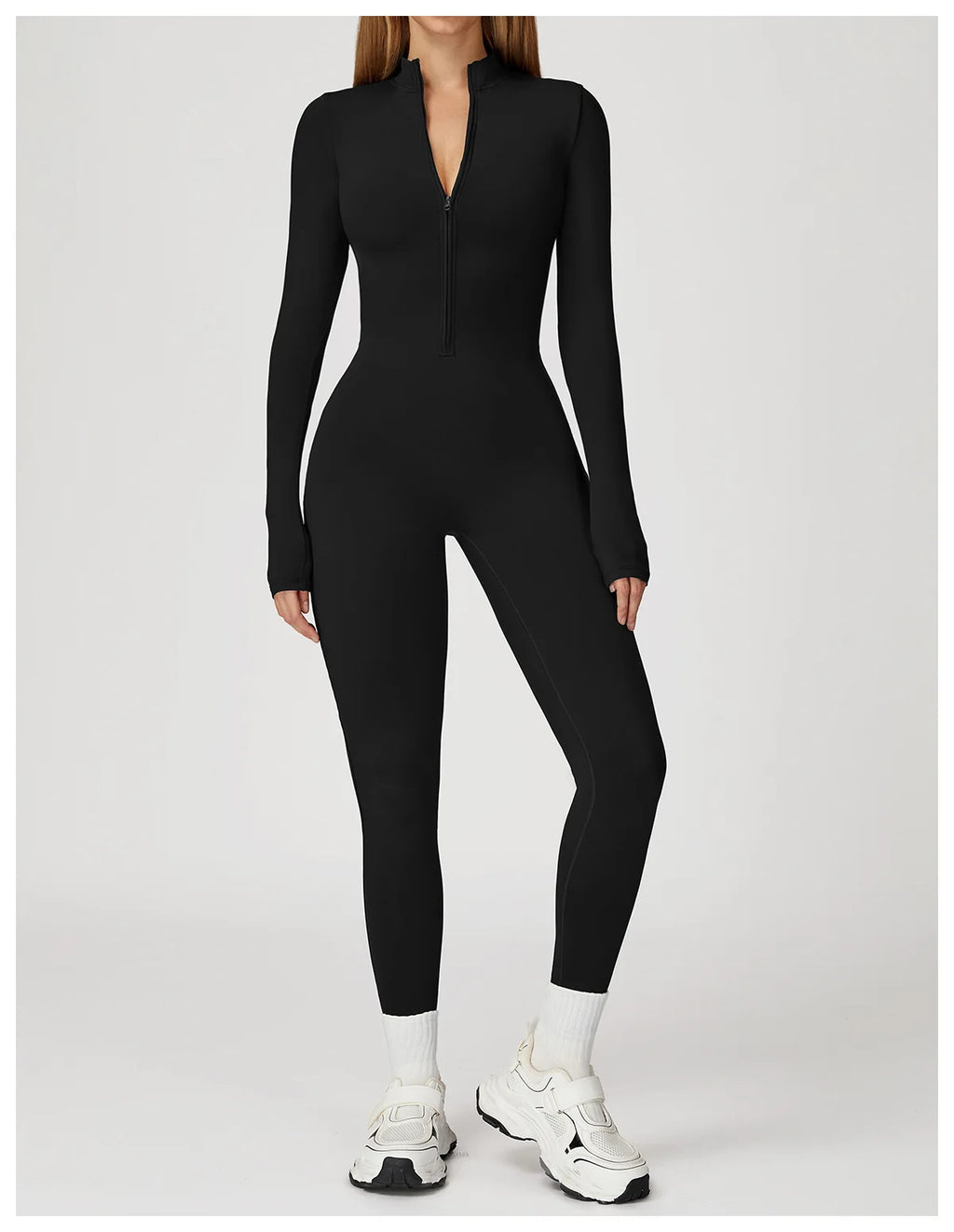 SculptEase Fleece-Lined Long-Sleeve Jumpsuit