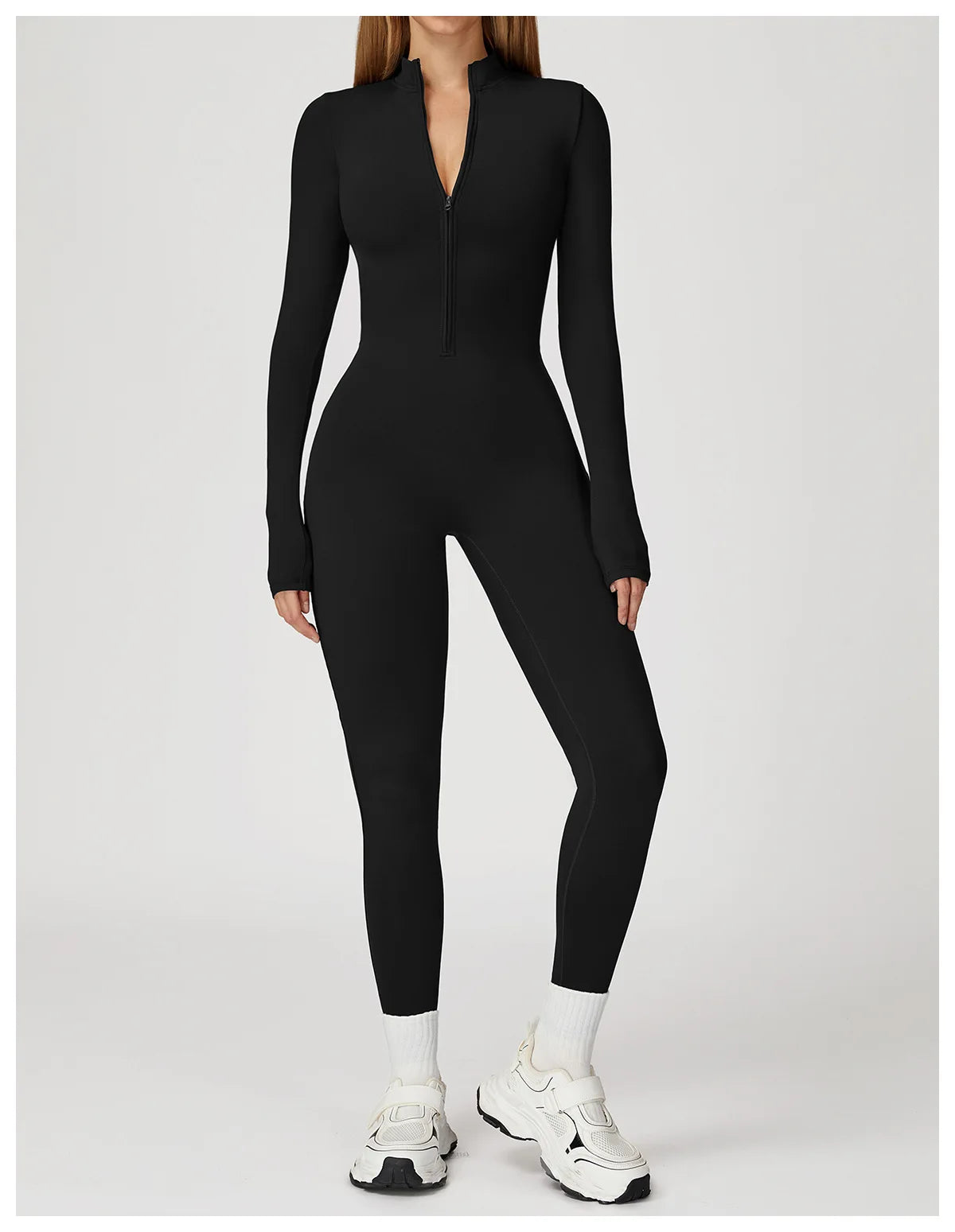 SculptEase Fleece-Lined Long-Sleeve Jumpsuit