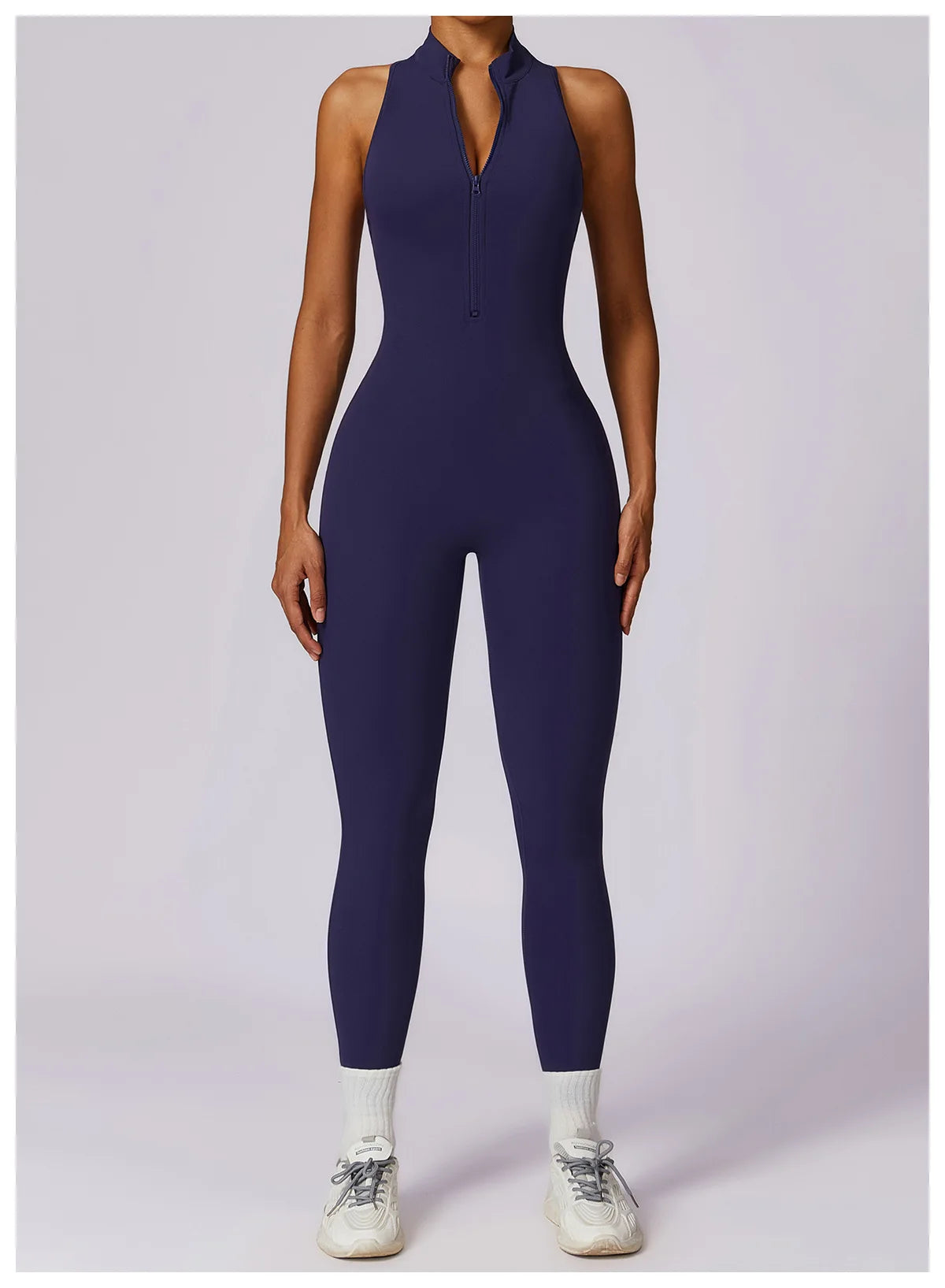V-Back Sculpt Sleeveless Jumpsuit