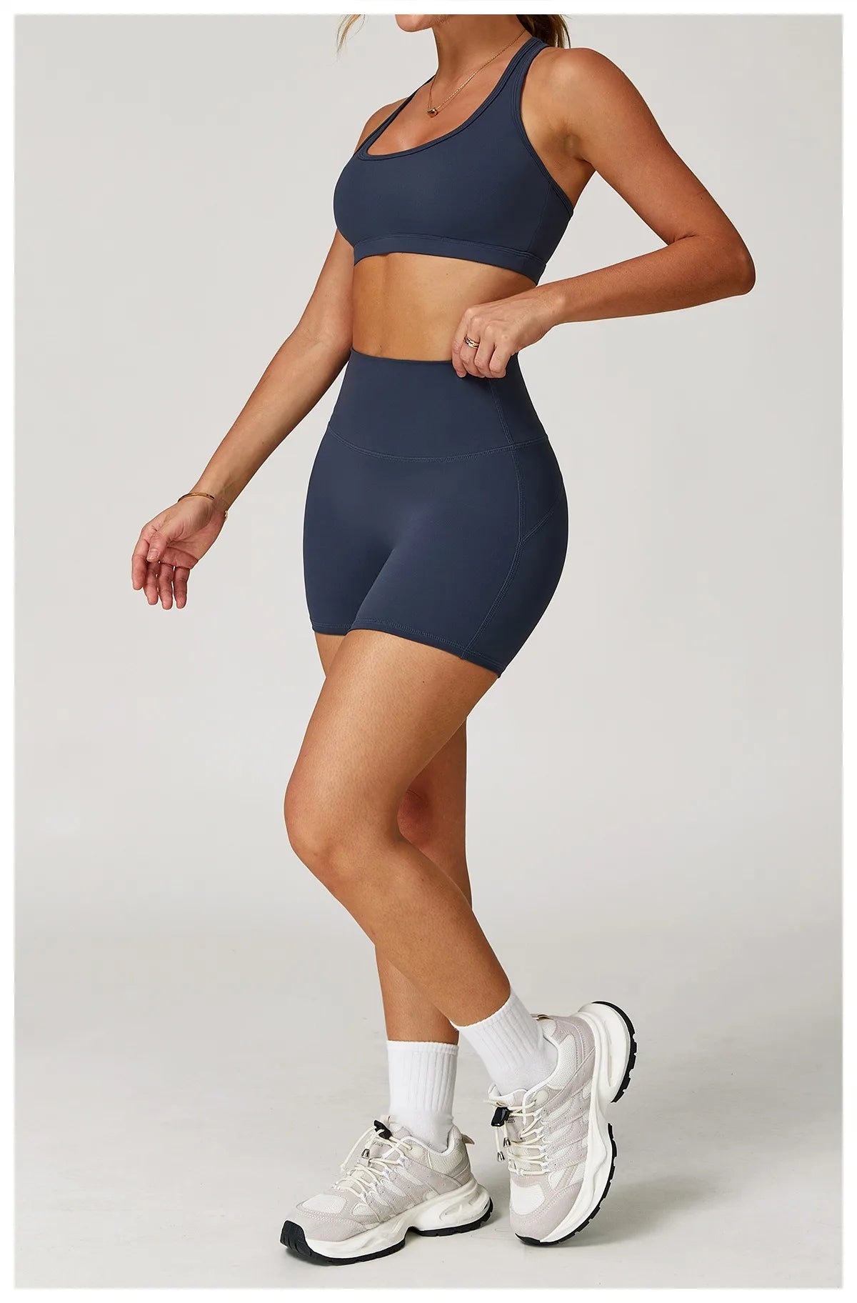 Bare Feel High-Waist Compression Gym Shorts