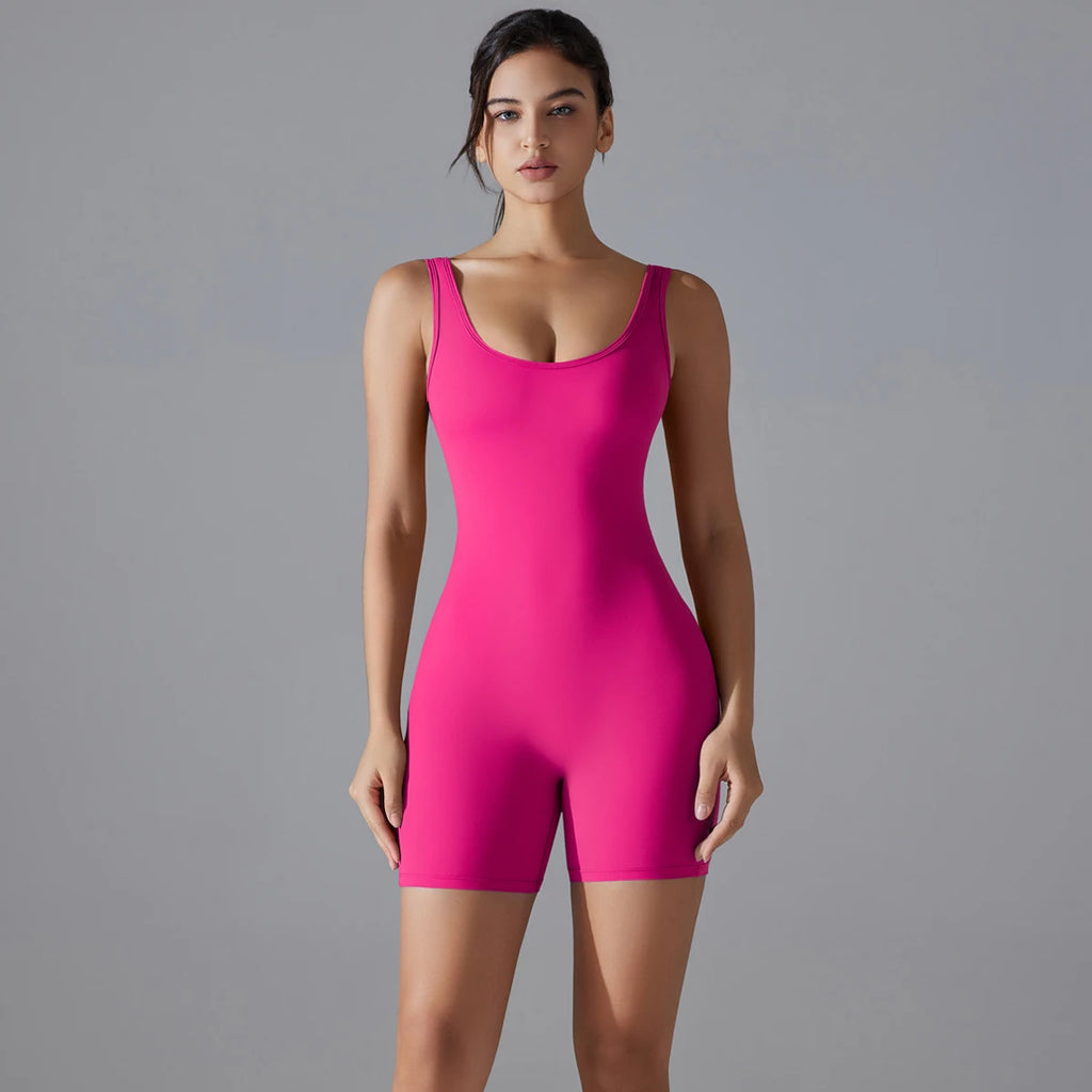 V-Back Scrunch Sports Jumpsuit