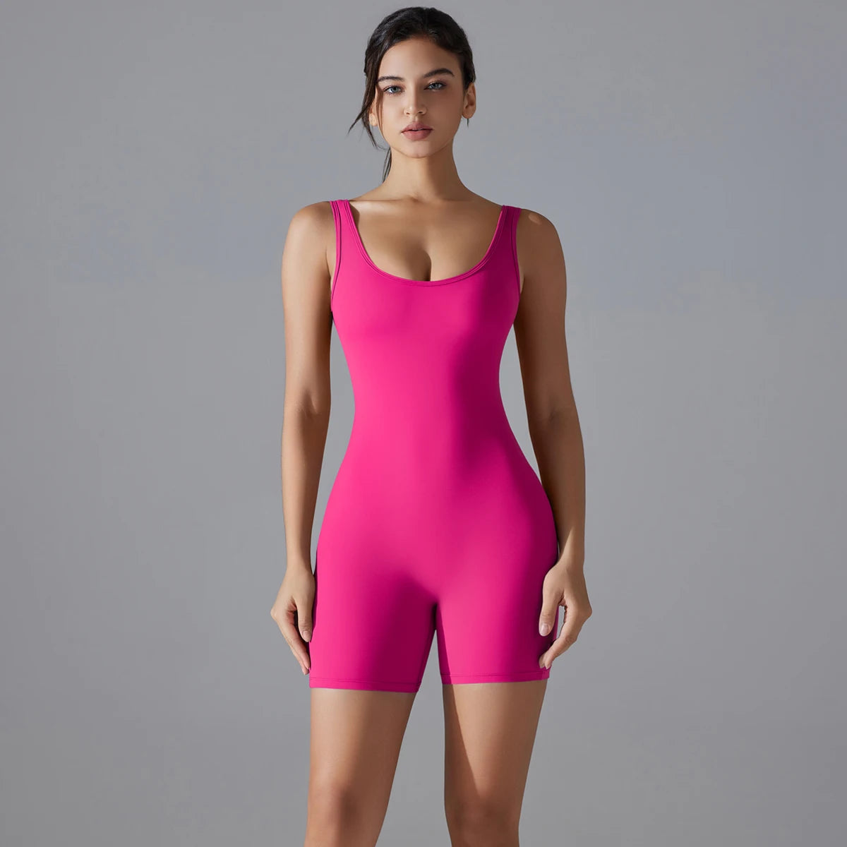 V-Back Scrunch Sports Jumpsuit