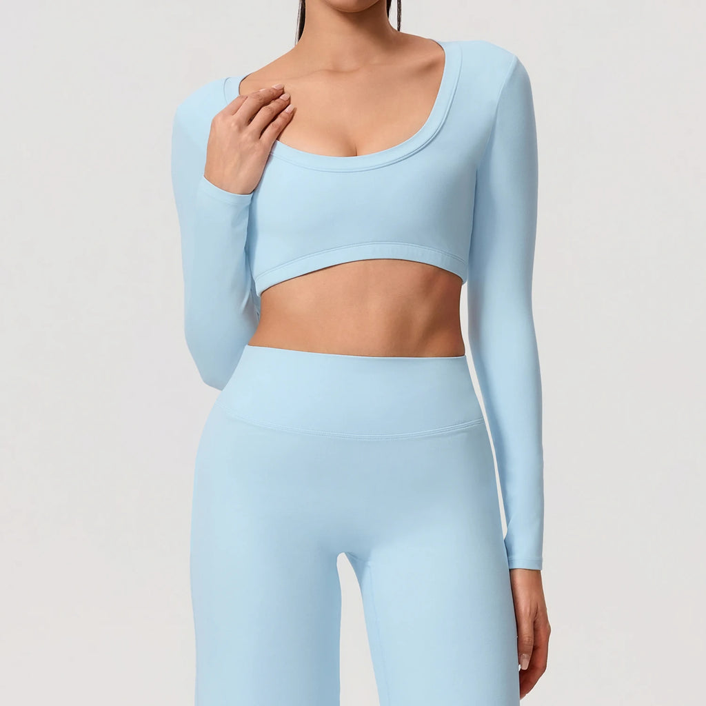 Naked Feeling Long Sleeve Backless Top