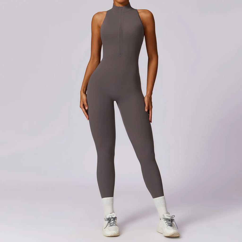 V-Back Sculpt Sleeveless Jumpsuit