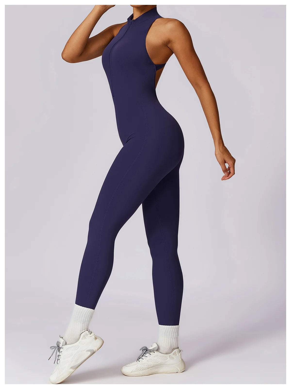 V-Back Sculpt Sleeveless Jumpsuit