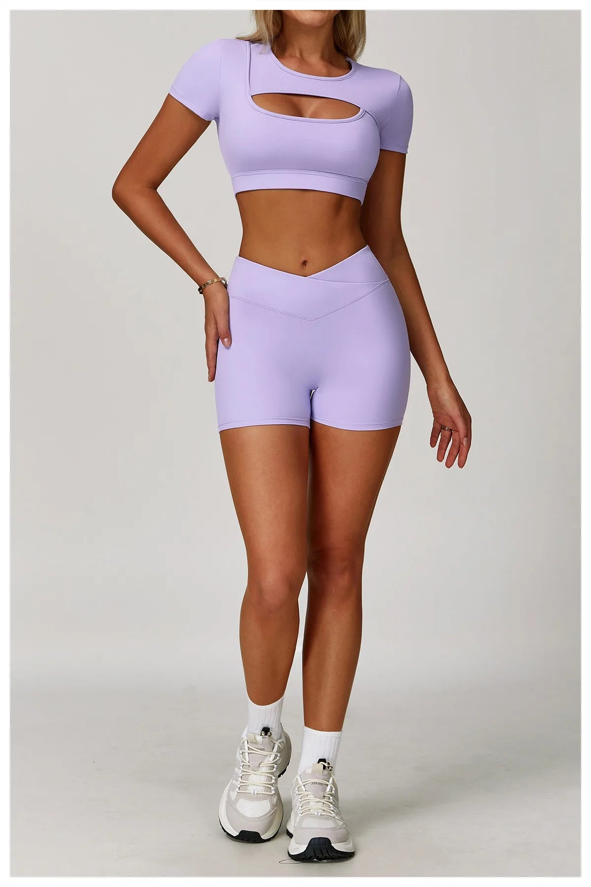 Short Sleeve Quick-Dry Pastel Crop Top